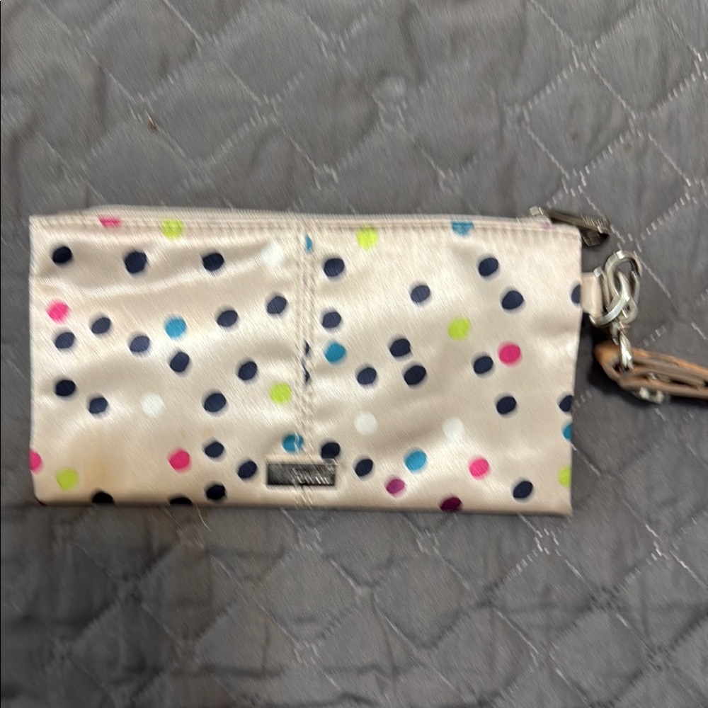 Polka Dot Wristlet with Chain